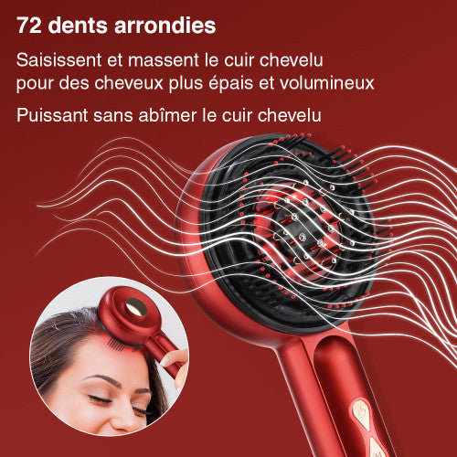 Brosse LED Massage Cuir Chevelu – Stimule la pousse & réduit la chute