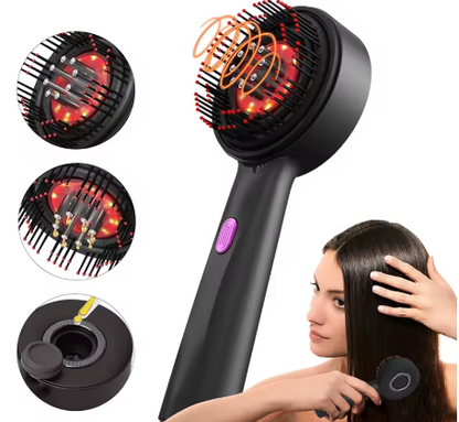 Brosse LED Massage Cuir Chevelu – Stimule la pousse & réduit la chute